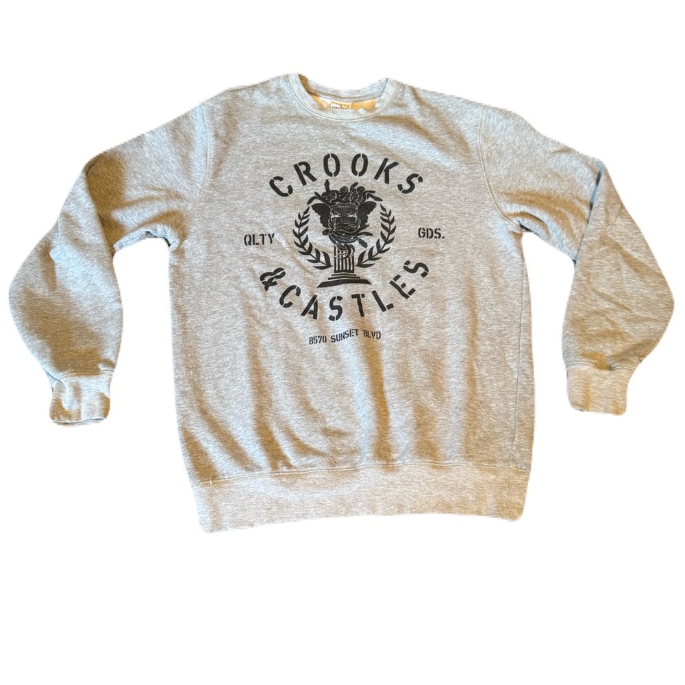 Crooks & Castles Medium Gray Graphic Hoodie